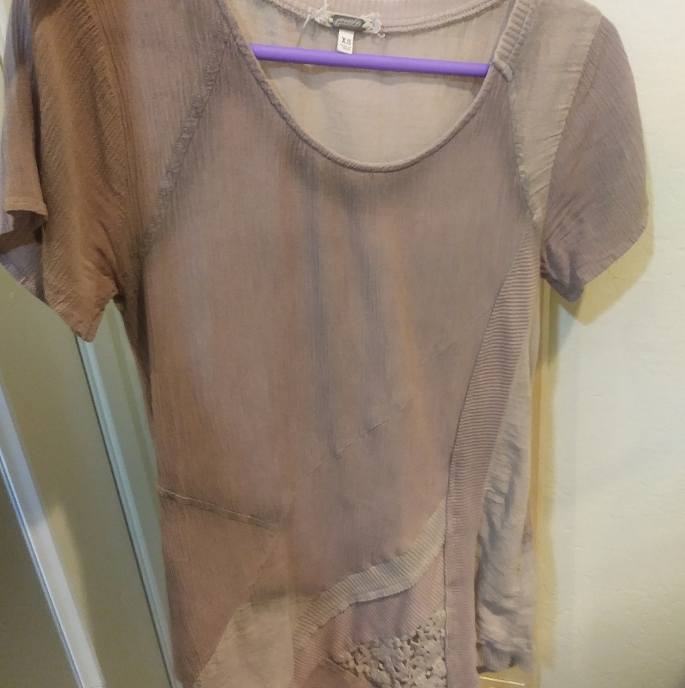 Gimmicks tan blouse